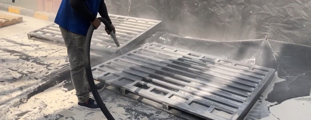 phun tạo nhám bằng máy phun cát